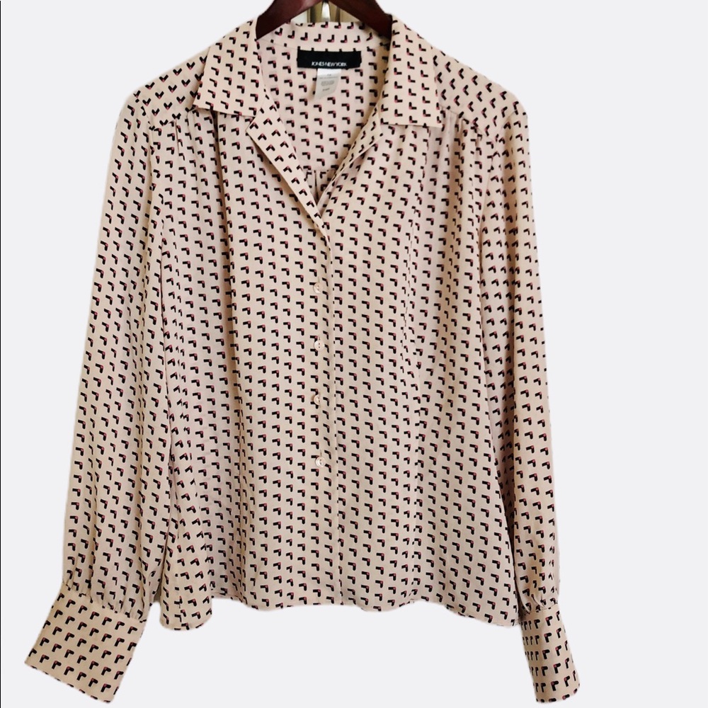 Silk blouse/ top pink Jones of New York size 12